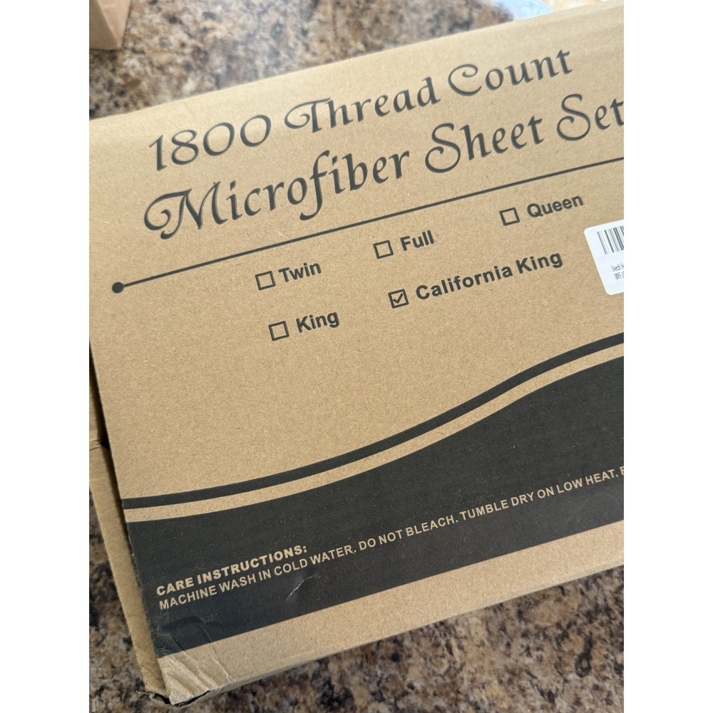 1800 Thread Count Microfiber Sheet Set. 4 Pieces Floral Print-NEW IN BOX